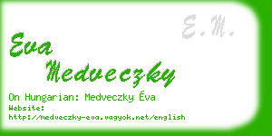 eva medveczky business card